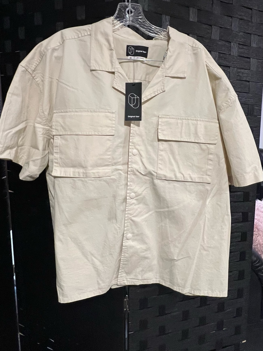 Original Use Cream Short-Sleeve Utility Shirt Jacket